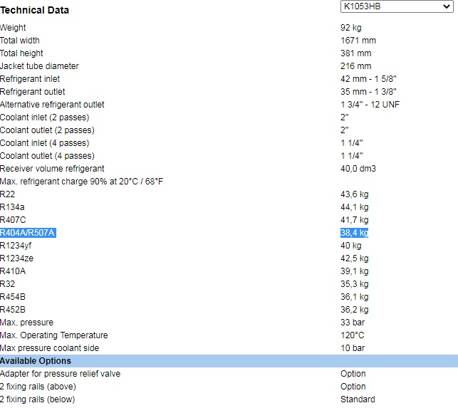 Bình ngưng giải nhiệt nước biển BITZER – K1053HB