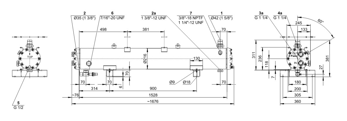 Bình ngưng giải nhiệt nước biển BITZER – K1053HB