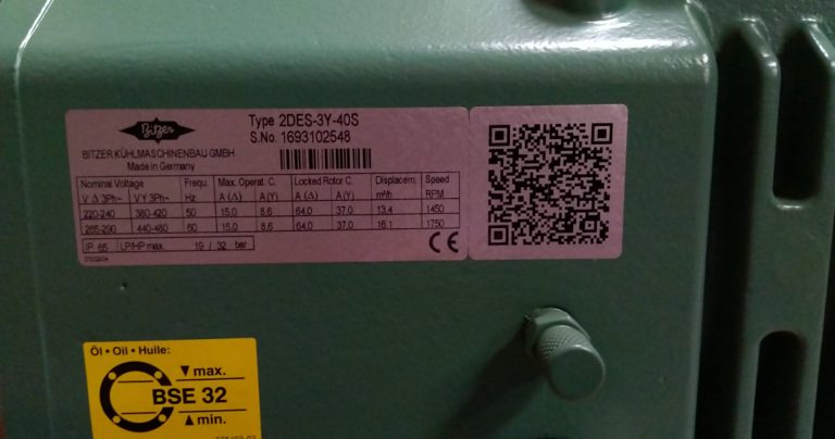 Máy nén BITZER – 2DES-3Y-40S – 3HP – HBP